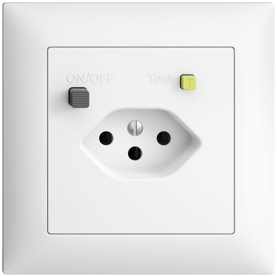 Prise ENC EDIZIOdue T13 FI 30mA FMI, blanc