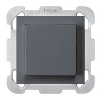 UP-Taster kallysto AR anthrazit mit Befestigungsplatte