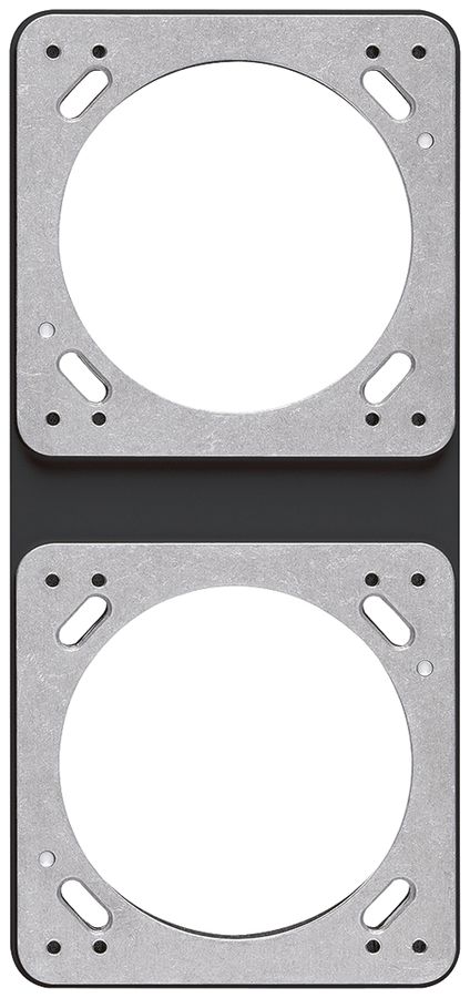 UP-Montageplatte robusto 2×1 schwarz