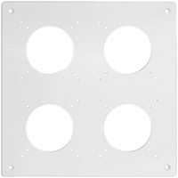 UP-Montageplatte 2×2 Feller NEVO, für Kombination, mit 4 NUP-Ausschnitten, weiss