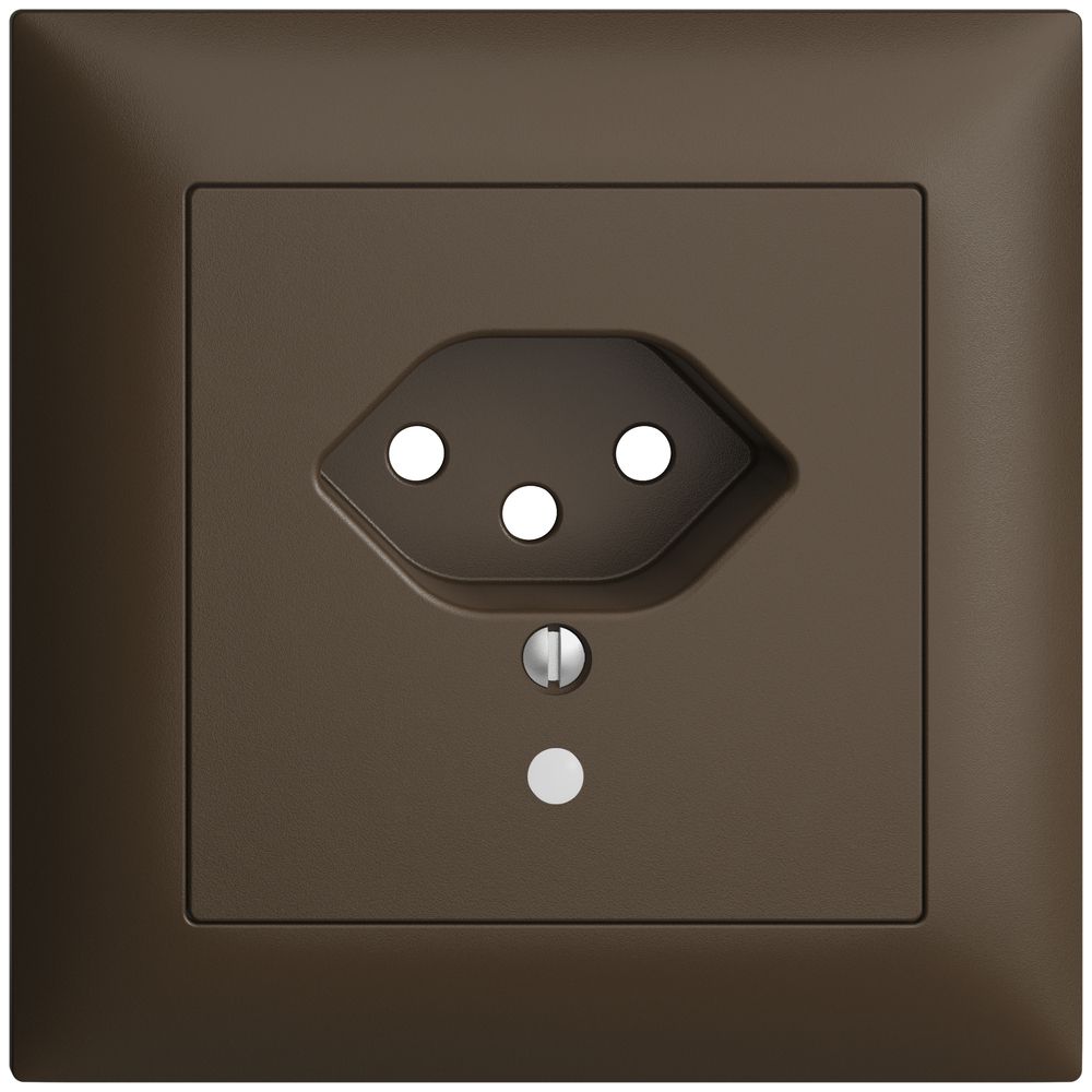 UP-Frontset EDIZIOdue T13 coffee 88×88mm mit Linse