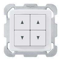 Interrupteur double pour store ENC basico B blanc