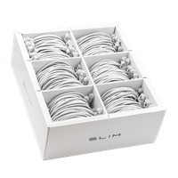 SLIM Patchkabel: 50cm, weiss, 90-Pack Cat.6A, U/FTP, LSOH, Klinke unbrechbar
