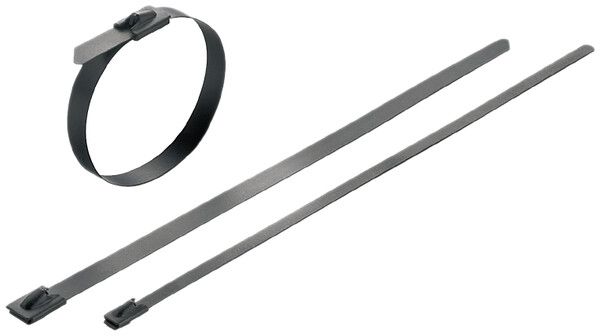Collier Weidmüller SCT-C 100×4.6mm acier fin revêtu de polyester noir