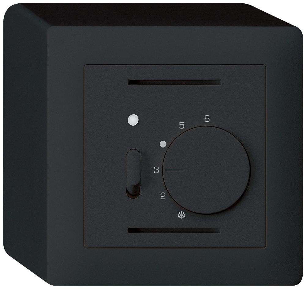 Termostato ambiente AP kallysto nero con interruttore