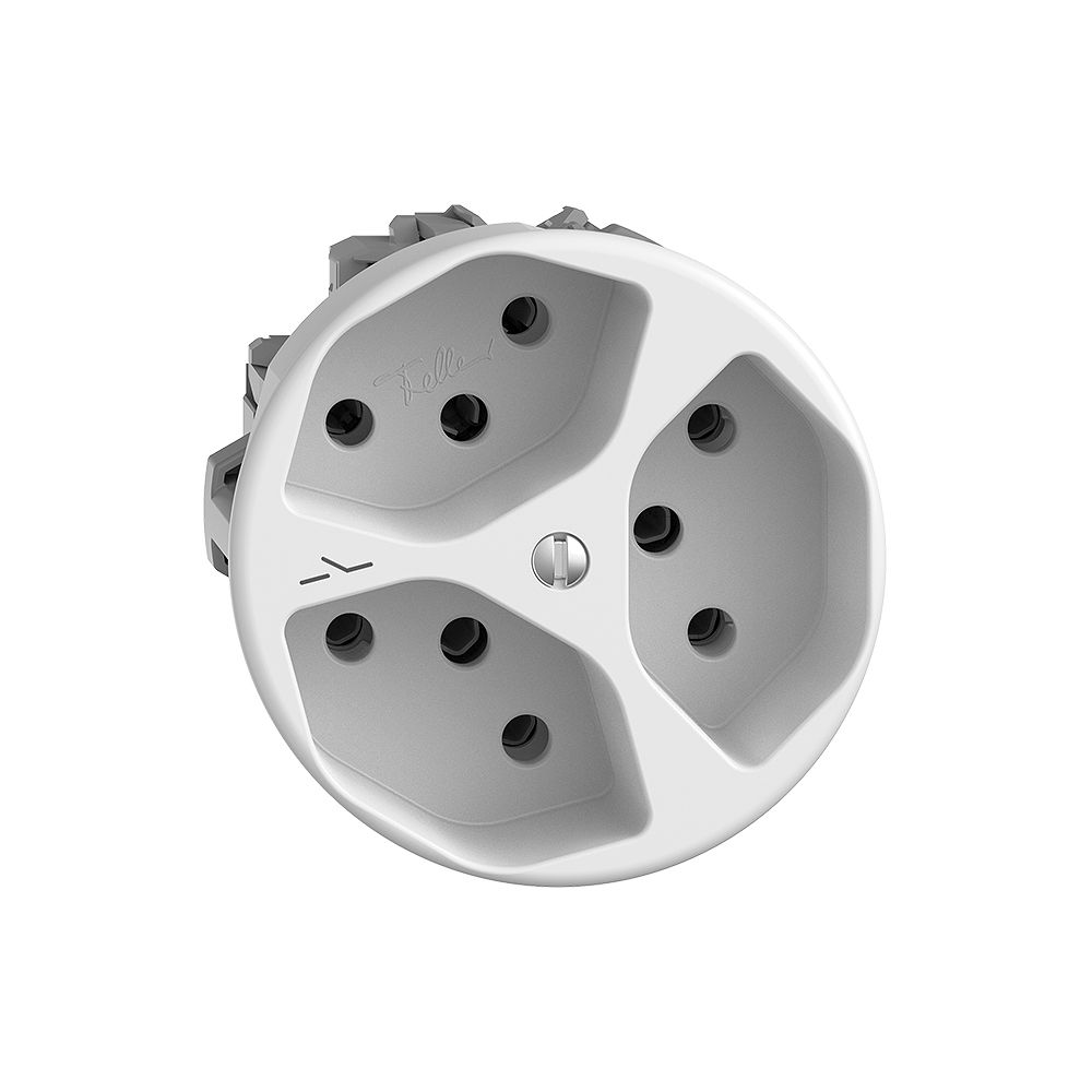 UP-Steckdose STANDARDdue 3×T13 1×S weiss Q