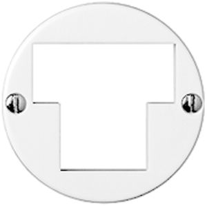 Disco frontale 43mm 1TT/2RJ45 bianco
