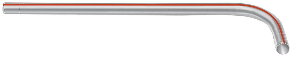 Gomito Symalit Chiaro 90° PE grigio 92/80 con estensione 2m r=800mm KRB-BL2000