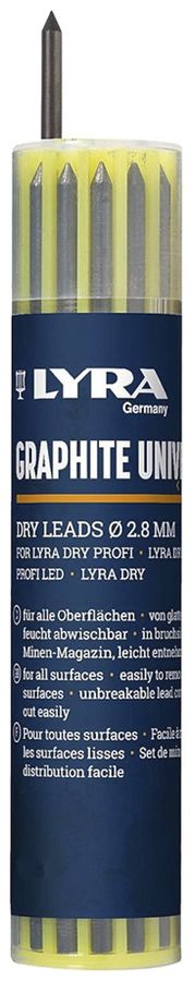 Mines graphite ELBRO rond 2B Distributeur à 12 pièces gris