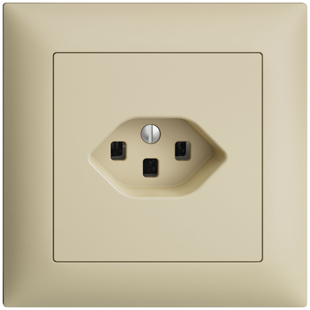 UP-Steckdose EDIZIOdue T23 16A vanille, mit Steckklemmen