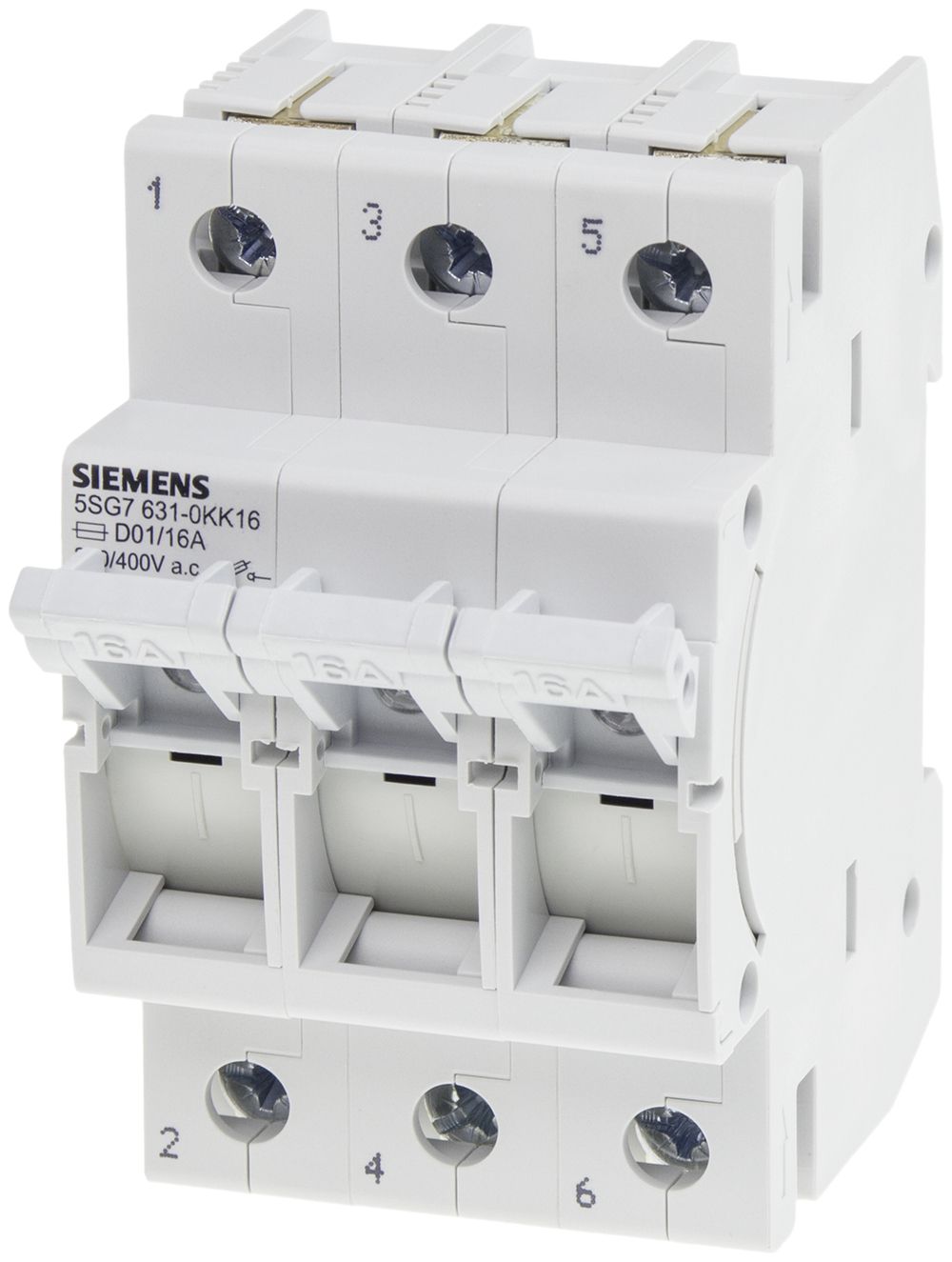 Interrupteur de charge Siemens MINIZED 5SG7 avec fusible D01 3L 400V 16A 3UM