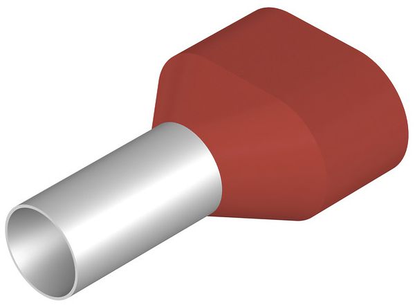 Zwillings-Aderendhülse Weidmüller H isoliert 2×10mm² 12mm rot DIN lose