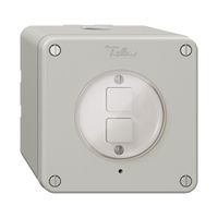 NAP-KNX-Taster 2× NEVO RGB mit Temperaturfühler, lichtgrau