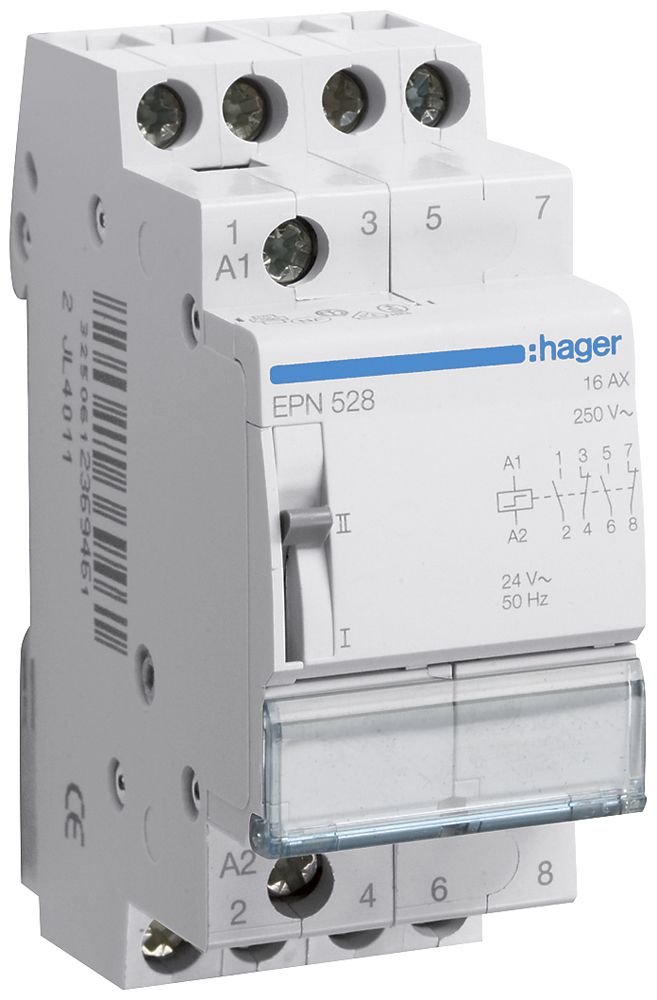 Teleruttore Hager 2UM 24VAC 12VDC 2 apertura 2 chiusura 0 invertitore