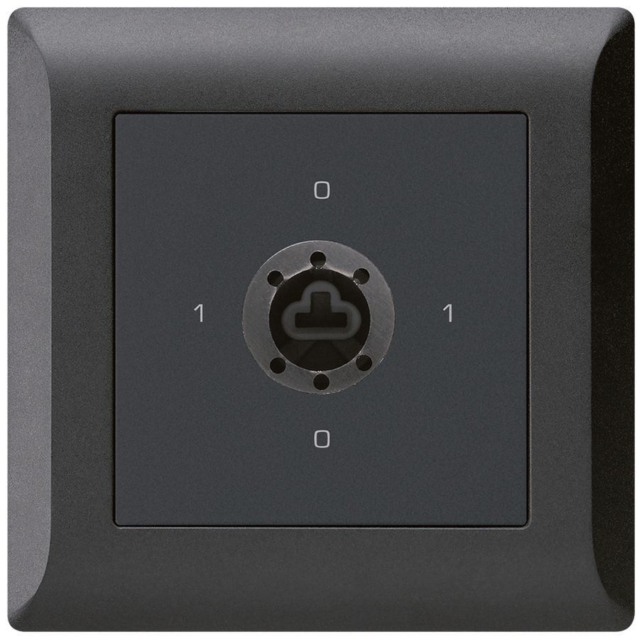 UP-Drehschalter kallysto.line 0/1L schwarz für Sicherheitsschloss ohne Zylinder