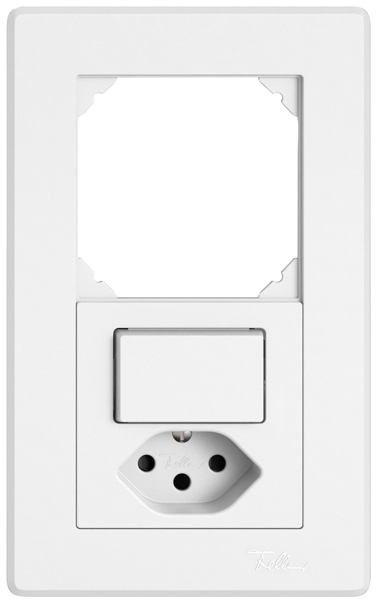 Combinaison ENC EDIZIO.liv SNAPFIX® 2×1 156×96mm vide+schéma 3/1L+T13 blanc