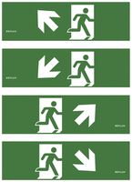 Jeu de pictogrammes ESYLUX SLX FLAT 14 hd/hg/bd/bg