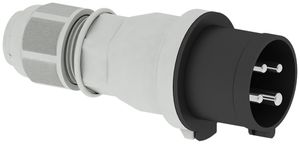 Stecker CEE Bals 4P 16A 500V 7h schwarz IP44 vernickelt Quick C.