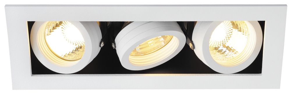 Downlight INC SLV KADUX, 3×GU10 50W IP20 blanc mat