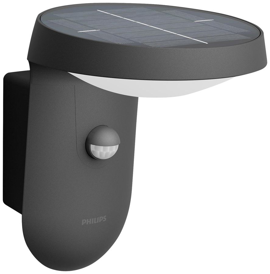 Applique LED Philips Tyla PIR SEN 4V 1.2W 250lm 3000K IP43 an solaire/accu