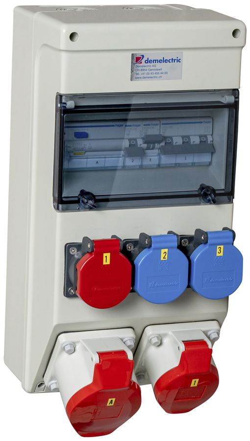 Stromverteiler DEM DB35052 32A 3×LS 1×FI 2×T23 1×T25 1×16A 1×32A