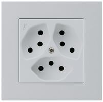 UP-Steckdose kallysto.pro 3×T13/1S hellgrau