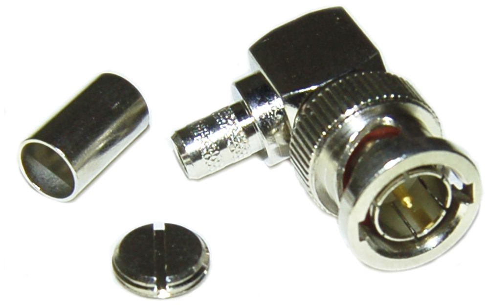 Connecteur angulaire BNC 75 à sertir