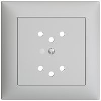 UP-Frontset EDIZIOdue hellgrau 88×88mm 2×T12 mit Linse