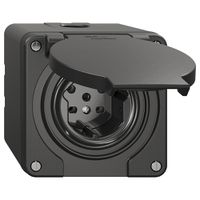 NAP-Steckdose NEVO, 1×T15, IP21, schwarz