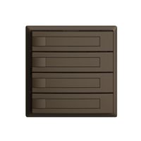 UP-Taster KNX 4-fach EDIZIOdue coffee RGB ohne LED mit Papiereinlage