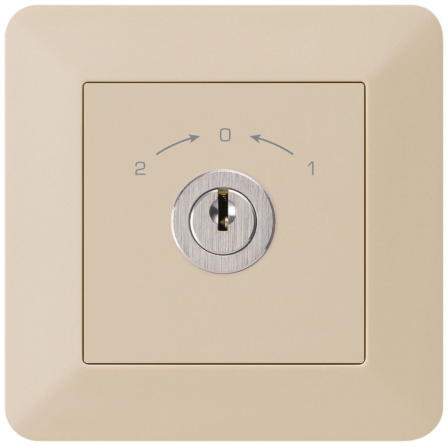 UP-SchwenkTaster 1->0<-2 kallysto.trend beige mit Schloss Kaba 8