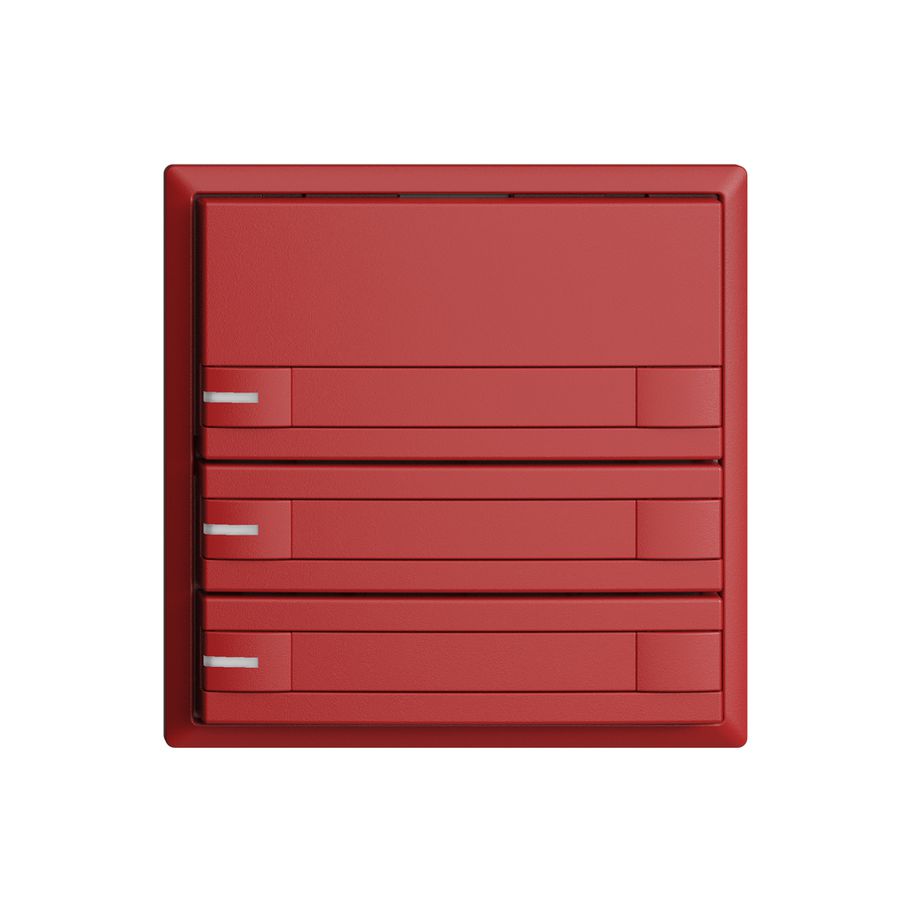 Poussoir ENC KNX 3× EDIZIOdue berry RGB avec LED avec insert papier