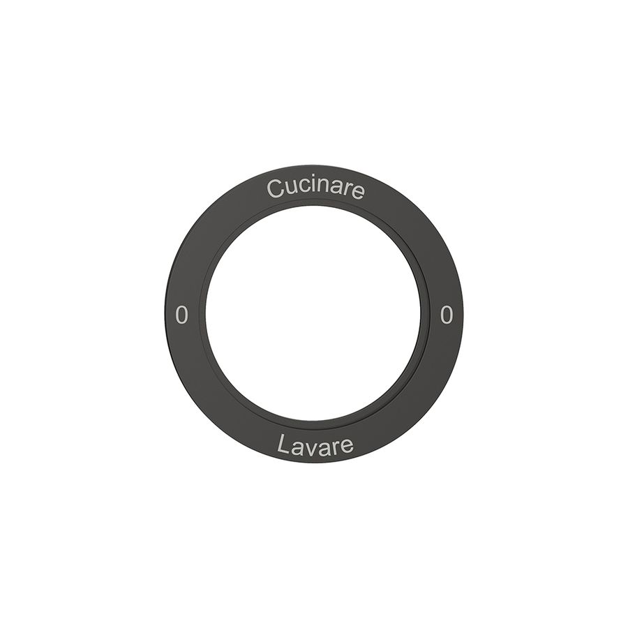 Kennscheibe NEVO, f.Drehschalter, 0-Cucinare-0-Lavare, schwarz