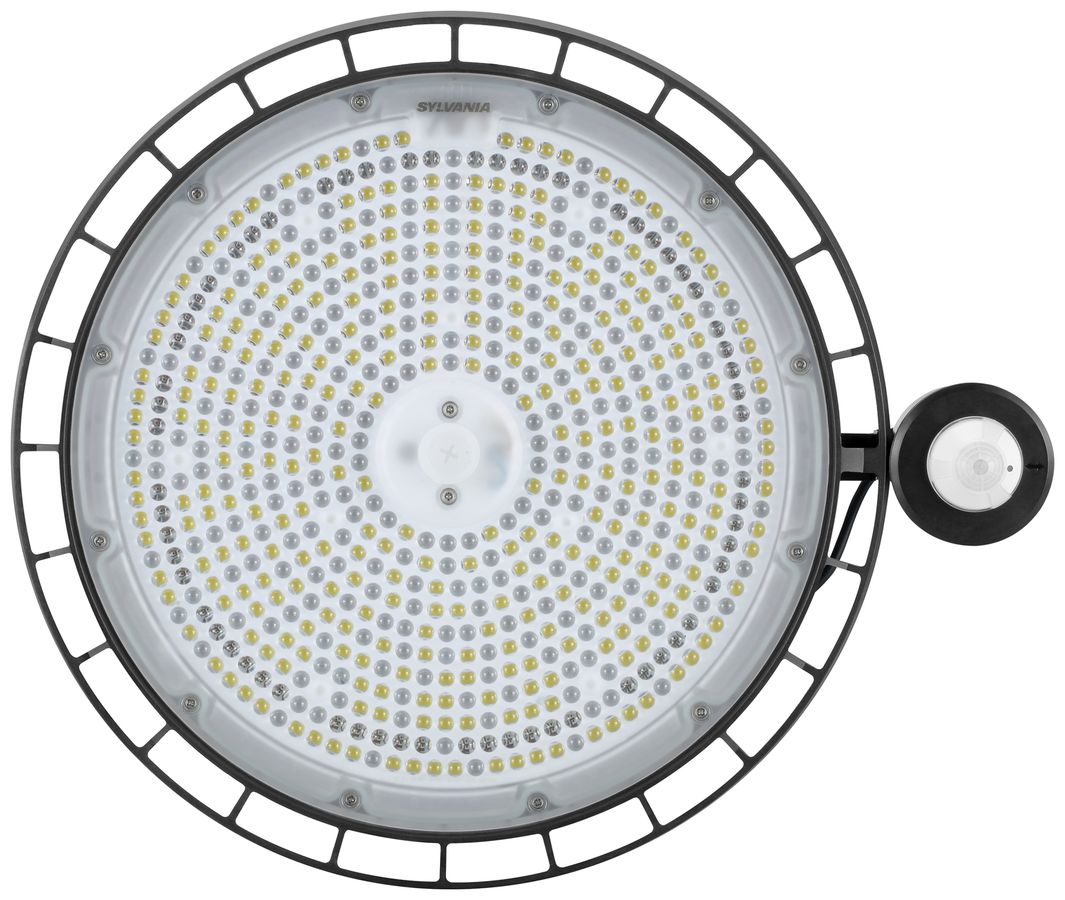 Proi.capannone LED Sylvania Granit 165W 26400lm 840 IP54 55° REG PIR Ø370