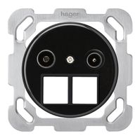 Presa d'antenna INC TV-R HMS basico B 14dB nero