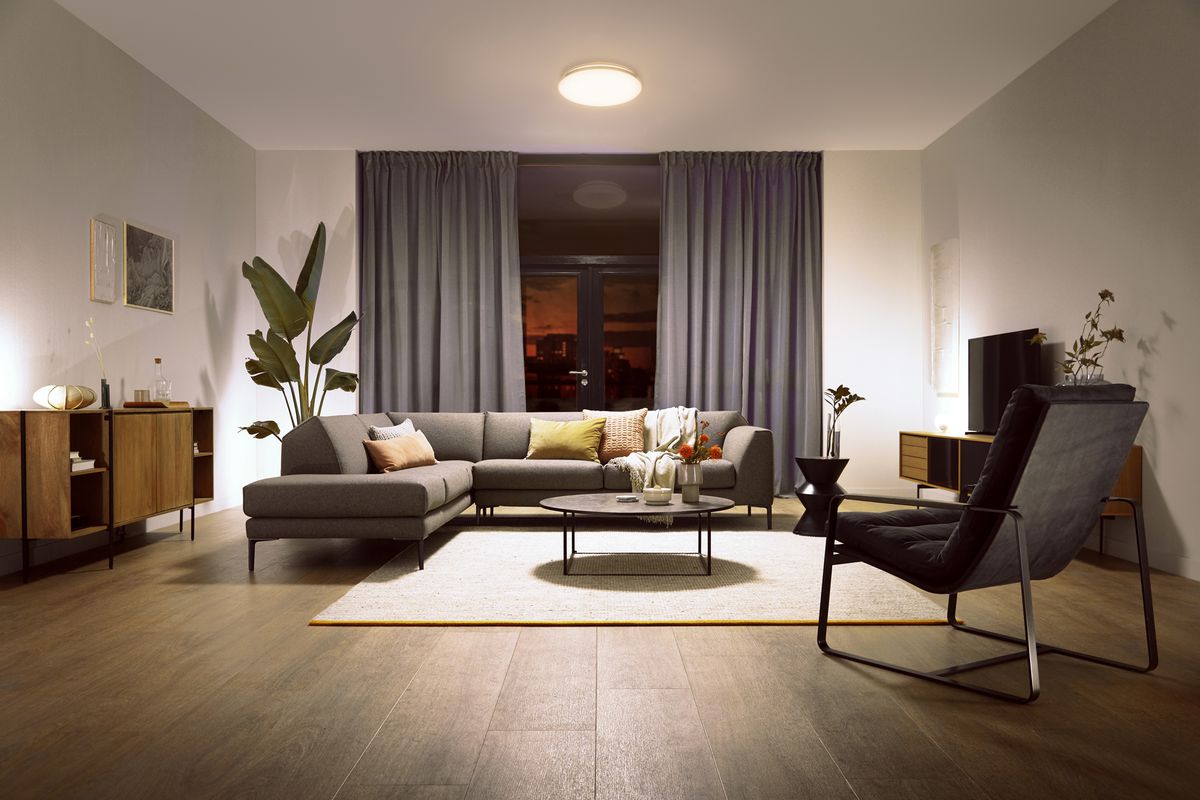 Plafonnier LED Philips Izso 24W 2500lm 2700/4000/6500K VAR Ø380mm blanc