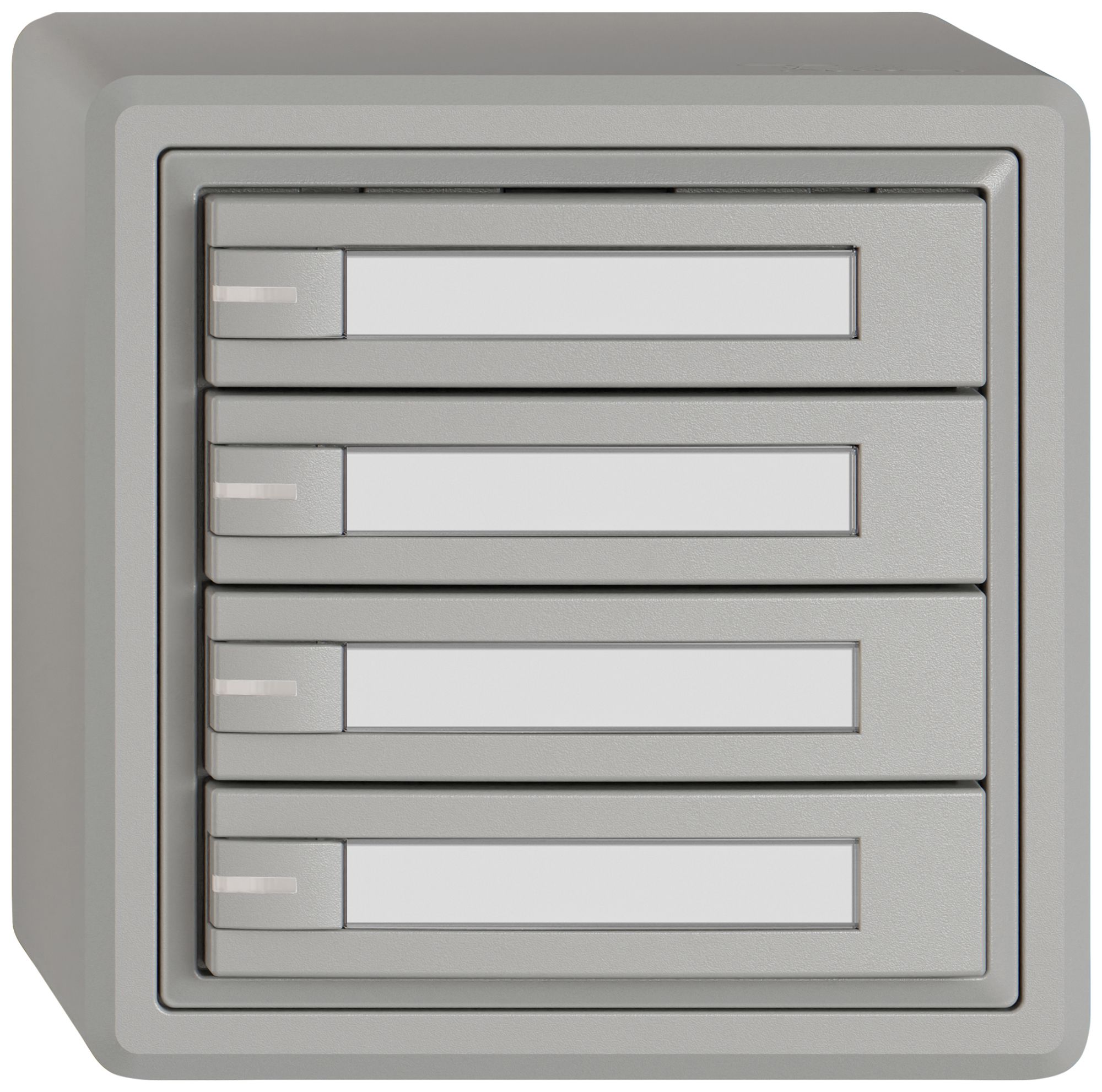 Poussoir KNX RGB AP EDIZIO.liv SNAPFIX® capteur temp.RGB-LED étiqu.4×com.1T grc