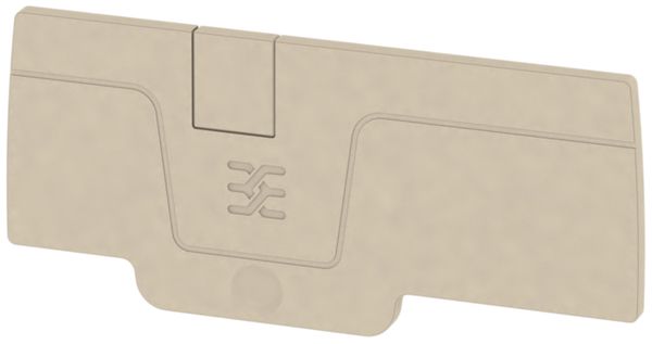 Piastra terminale Weidmüller serie A AEP 3C 4 71.9×2.1mm, beige