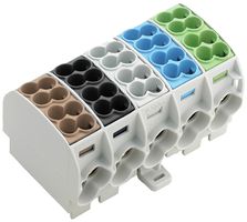 Blocco di distribuzione WM WPD 501 5P 152A 10×ingr 10×usc 1.5…25mm² 1.5…25mm²