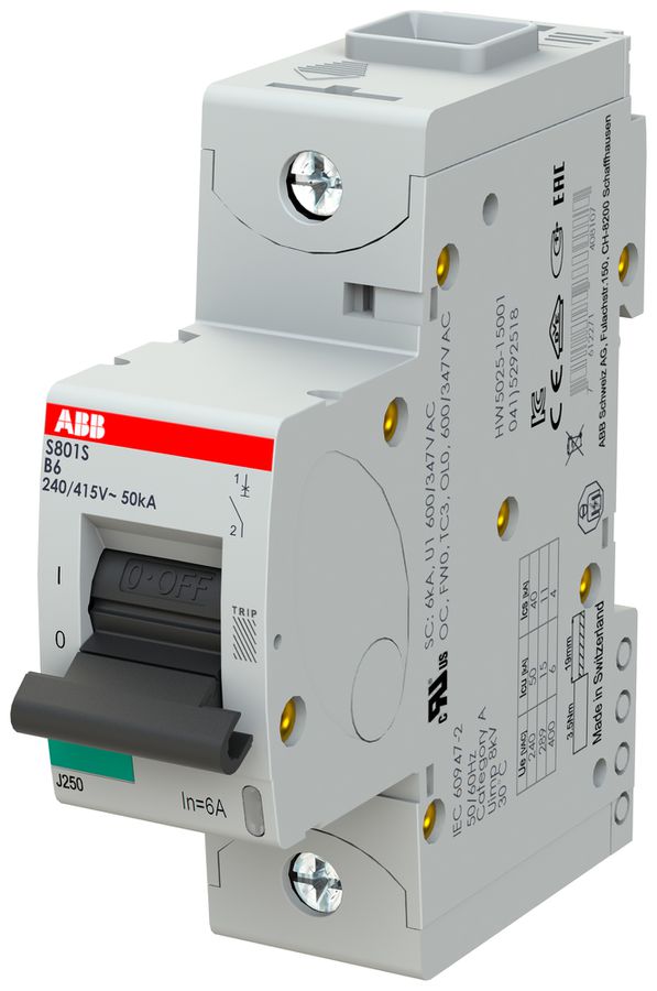 Disgiuntore ABB S801S-B6 1P 230V B-6A 50kA 1.5UM
