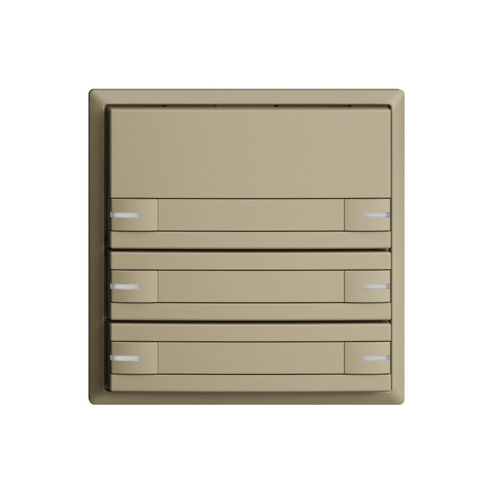 Poussoir KNX RGB EDUE, 250mW, a.LED RGB, a.papier, 6×poussoir, 1×touche, sa