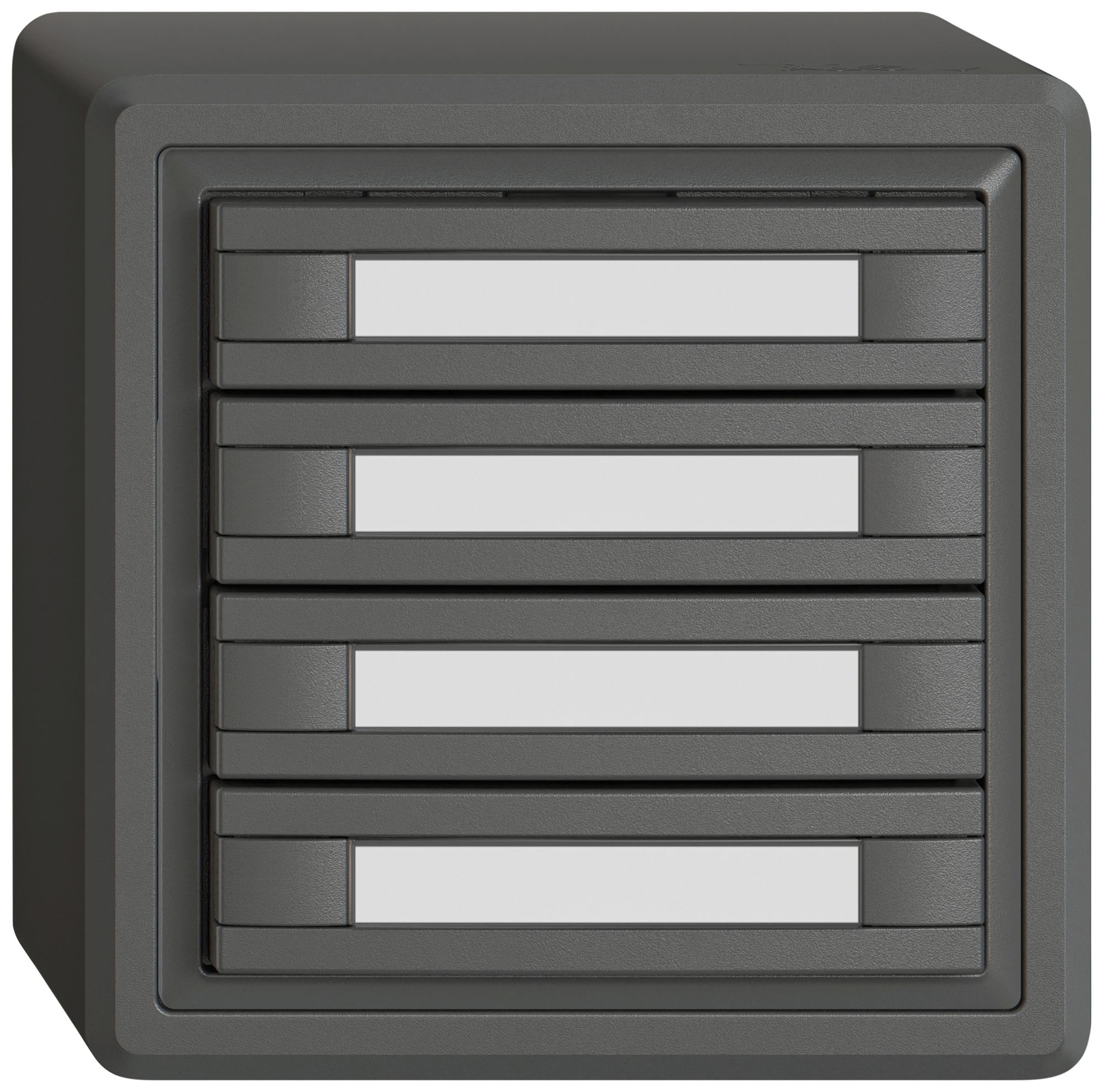 AP-Universaltaster EDIZIO.liv UNI SNAPFIX® o.LED 4× 2-Tbed.Pap.dgu