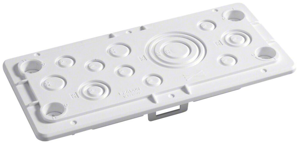 Plaque passe-câbles Hager univers pour armoires 6×M16 2×M20 2×M16/25 1×M25/40/50