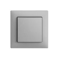 Frontset EDIZIOdue silver 60×60mm für Druckschalter