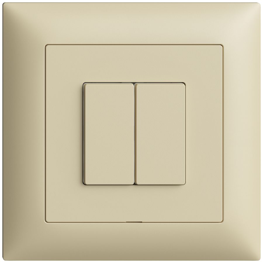 UP-Druckschalter 2K/2T WLAN Edue Wiser vanille