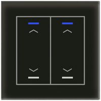UP-Taster KNX RGBW MDT GTL-20AS.02S 2T/4B Glas schwarz "Jalousie"