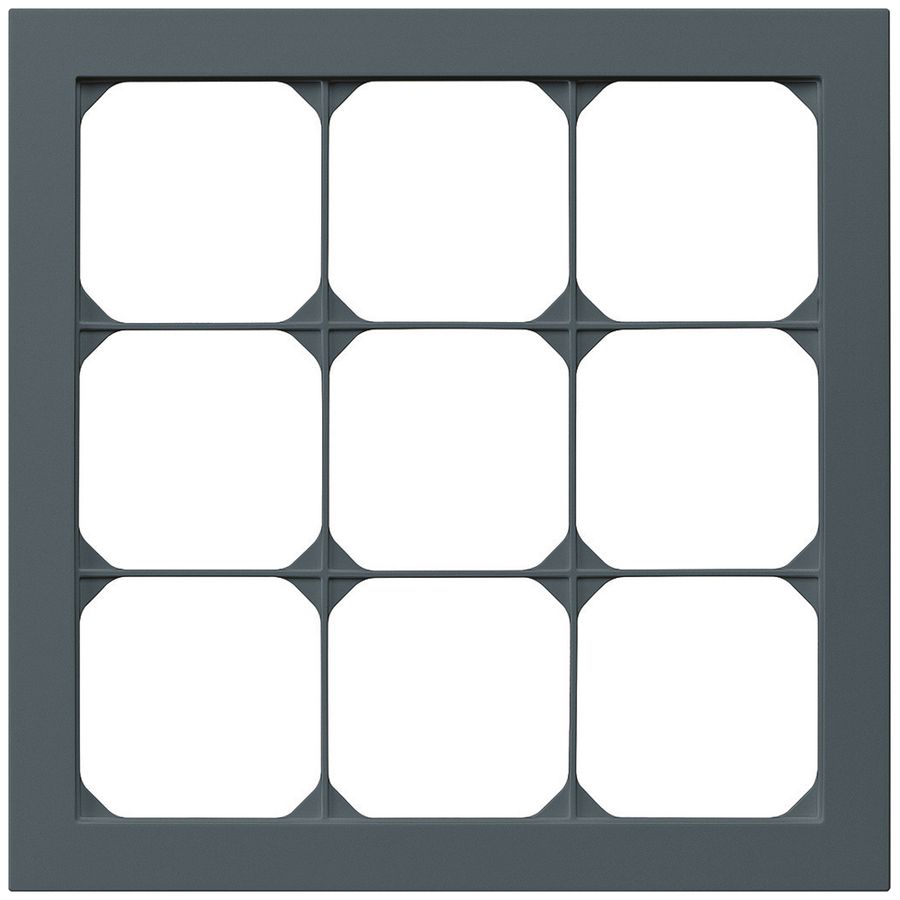 UP-Abdeckrahmen kallysto.pro 3×3 anthrazit 214×214mm