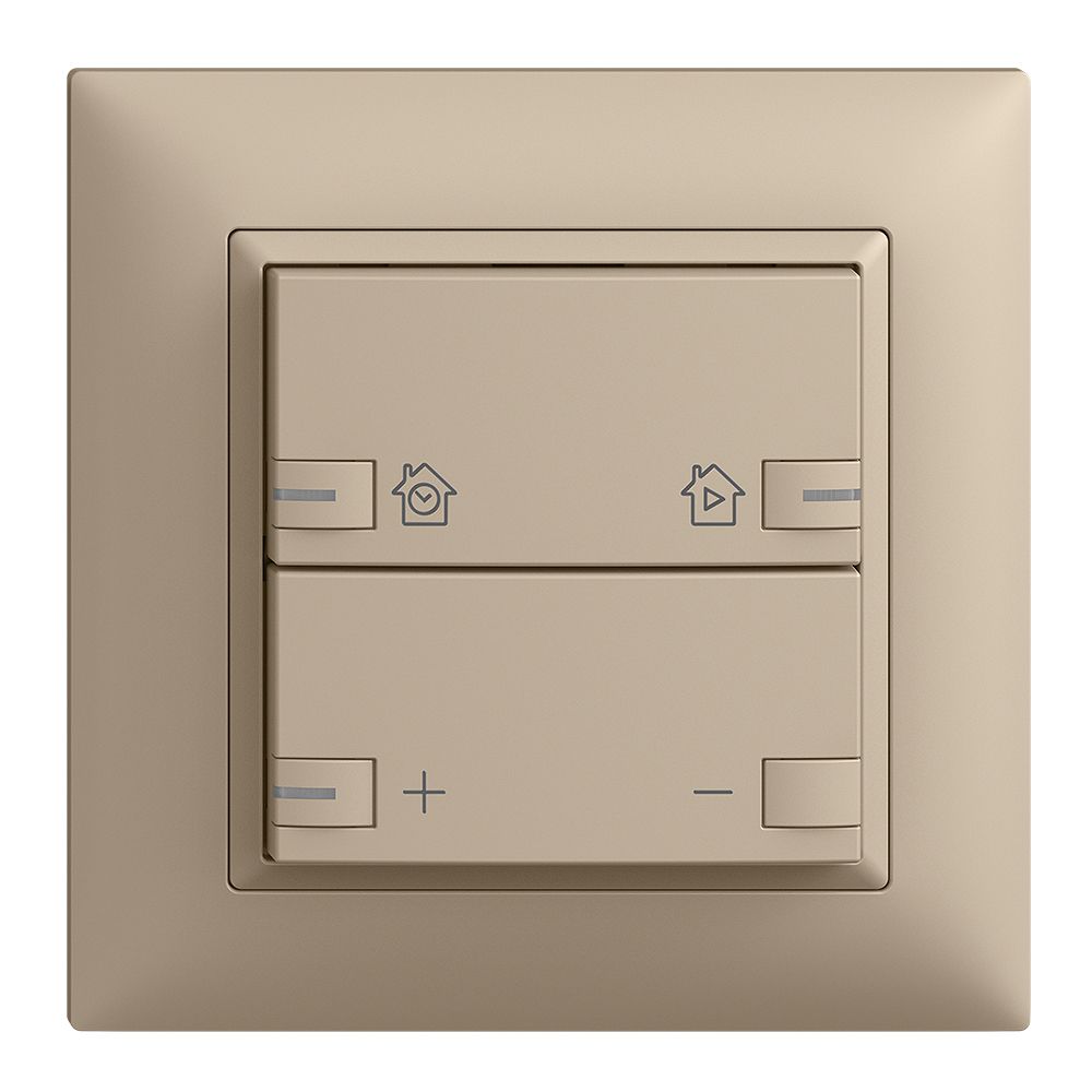 UP-Frontset EDIZIOdue zeptrionAIR Dimmer mit Bez. mit LED sand