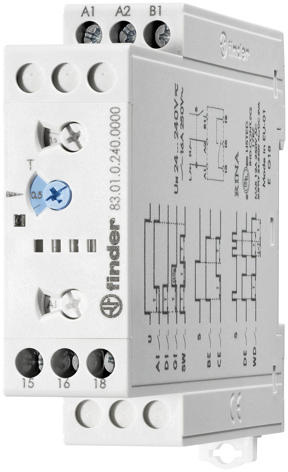 Relè multifunzione a tempo INS Finder 83.01 1C 16A