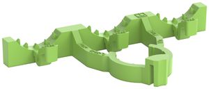 Zugentlastung DEM ZEL 2K-12/16 für Ø5.5…14mm 66×36×8mm grün 10 Stück